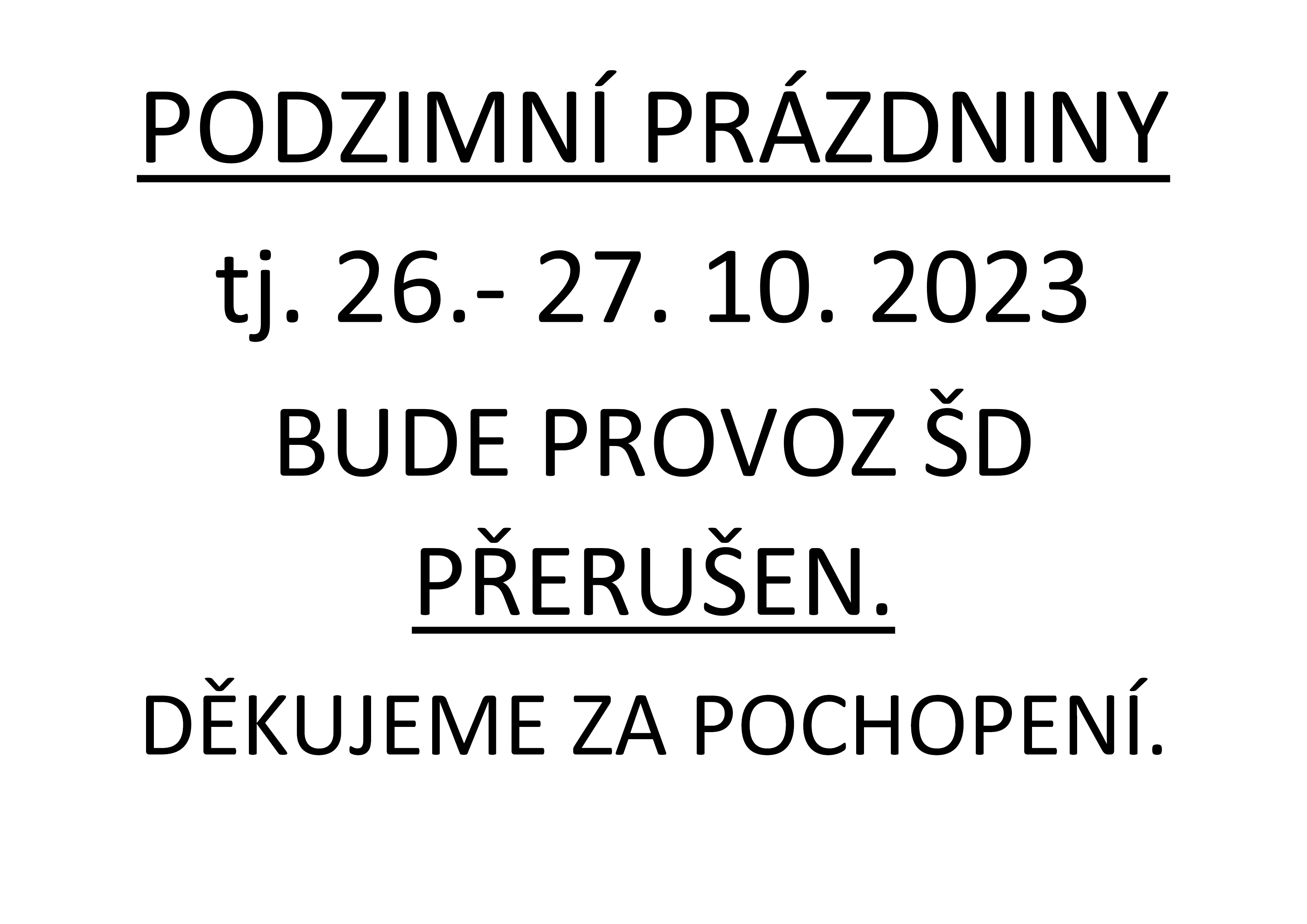 Změna provozní doby