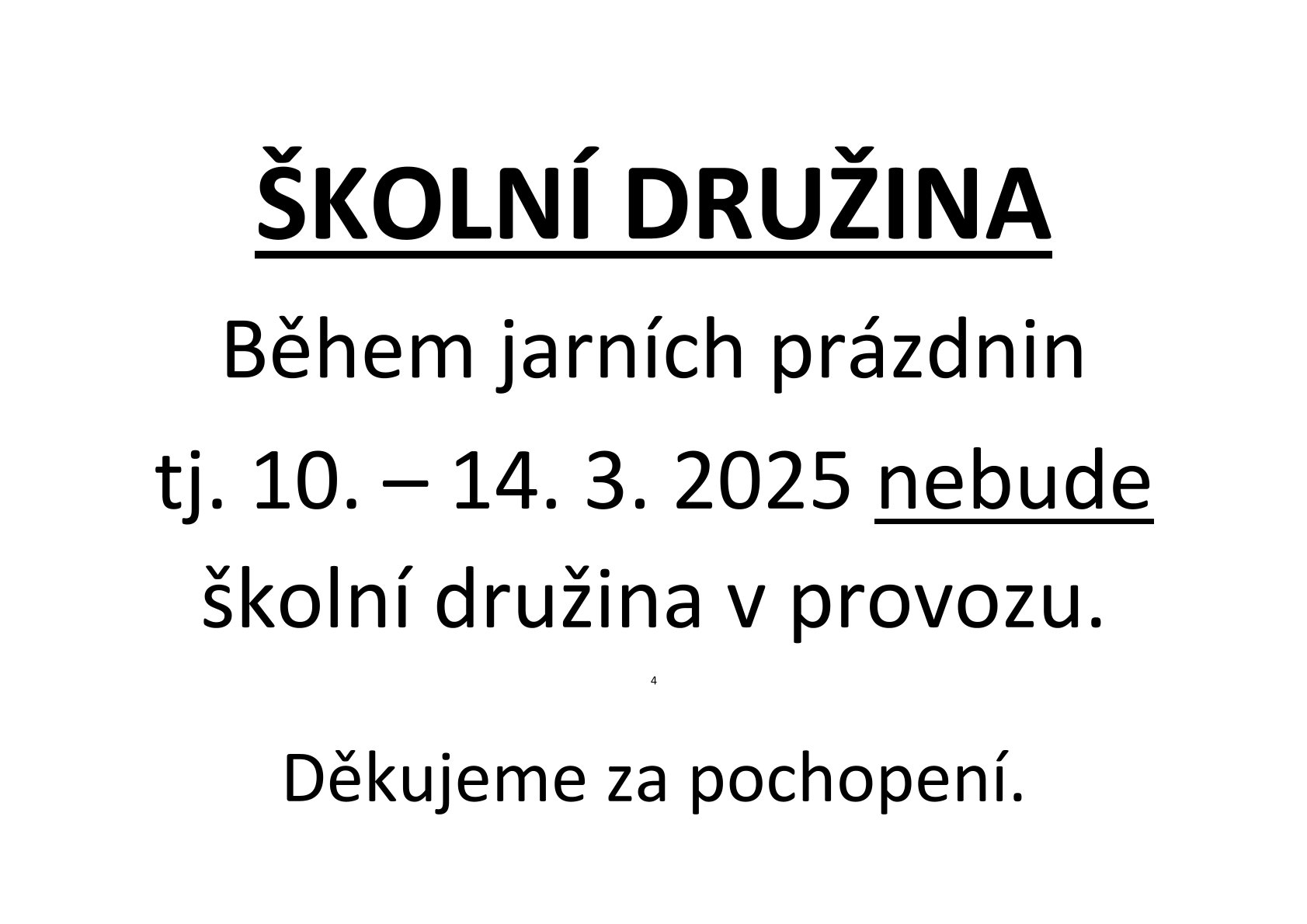 Změna provozní doby