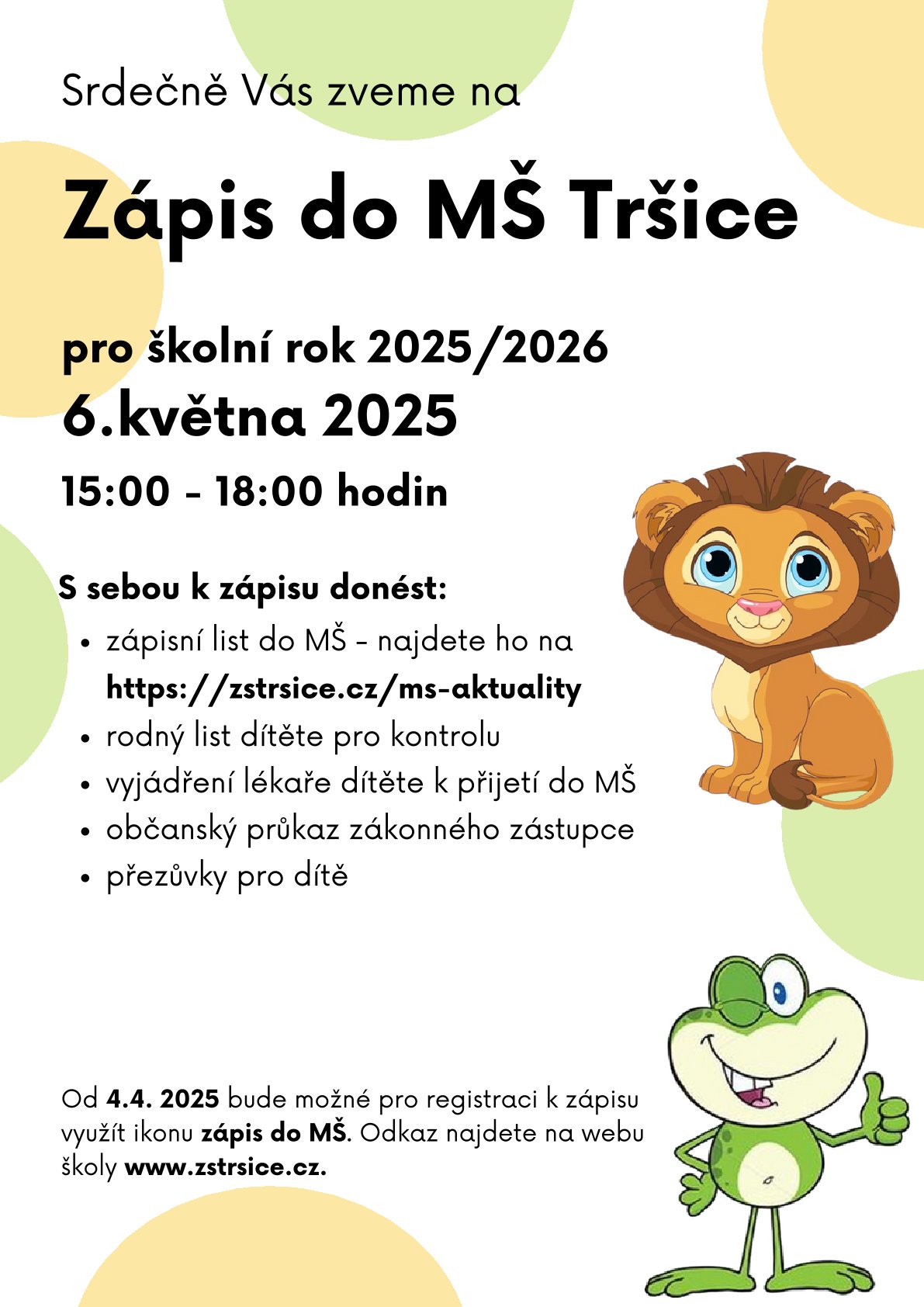 Zápis do MŠ 2025